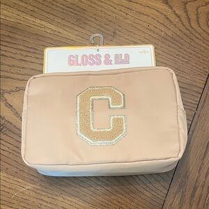 Gloss & Glo Beige Makeup‎ Bag